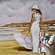 Painting with a girl Walking by the sea 40*50 cm. Pictures. Ermolaeva Olesya. Online shopping on My Livemaster.  Фото №2