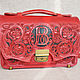 Women's leather crossbody bag red. Crossbody bag. Finist (tisneniekozhi). Online shopping on My Livemaster.  Фото №2