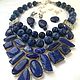 necklace, designer necklace, necklace for every day necklace out, the necklace made of lapis lazuli, lapis lazuli necklace, elegant necklace, necklace for gift, beads of lapis lazuli, beads of stones
