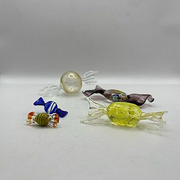 Винтаж ручной работы. Ярмарка Мастеров - ручная работа Винтаж: Декоративные конфеты ручной работы (5 шт.). Италия (Мурано). 3328. Handmade.