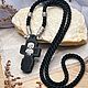 Крест с портретом Николая Чудотворца на гайтане с подвесом. Крестик. MisMi jewelry. Ярмарка Мастеров.  Фото №5
