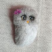 Украшения handmade. Livemaster - original item Owl brooches made of wool. Handmade.