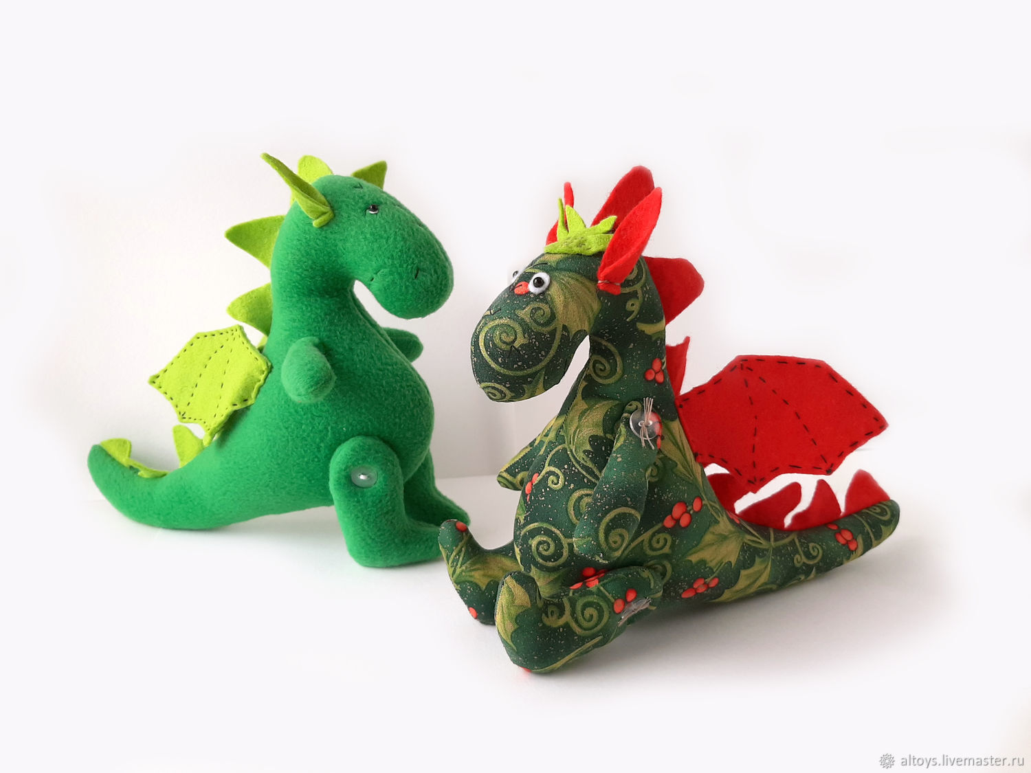 Бесплатные выкройки детских игрушек Дракон, Олень, Единорог, Фламинго в интернете
