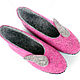Gray-pink felted Slippers. Slippers. snezhana-snezhina (snezhanap). Online shopping on My Livemaster.  Фото №2