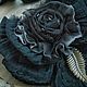 Большая брошь - бант " Dark boho ". Брошь-булавка. Elena. Ярмарка Мастеров.  Фото №8