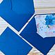 Заказать  Конверт СИНИй  из дизайнерской бумаги. Konvert-Market (konvert-market). Ярмарка Мастеров. . Конверты Фото №3