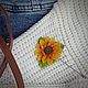 Брошь-игла подсолнух, Брошь-игла, Томск,  Фото №1