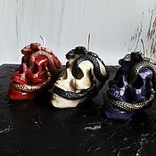 Сувениры и подарки handmade. Livemaster - original item Beeswax Candle Skull with snakes. Handmade.
