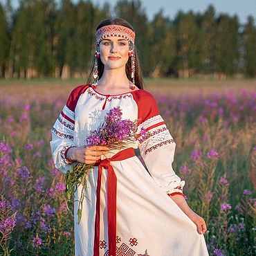 Одежда ручной работы. Ярмарка Мастеров - ручная работа Платье "Голуба". Handmade.