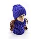 Hat and snood women's set purple warm wool. Headwear Sets. Butik86. Online shopping on My Livemaster.  Фото №2