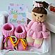 Подарок новорожденному: Комплект кукла и пинетки. Подарки для новорожденных. Happy Mom's (подарки новорожденным ). Ярмарка Мастеров.  Фото №5