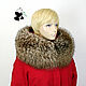 Chic edge on the hood of fur silver Fox ' Crystal'. Collars. Mishan (mishan). Online shopping on My Livemaster.  Фото №2