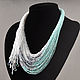 Mint with ice-beaded necklace. Necklace. Altania, beaded jewelry. Online shopping on My Livemaster.  Фото №2
