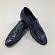 Order Men's loafers, made of genuine crocodile leather in blue. SHOES&BAGS. Livemaster. . Loafers Фото №3