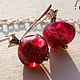 "Pomegranate" - lampwork glass pendant, earrings, Jewelry Sets, St. Petersburg,  Фото №1