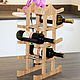 Elegant rack for 12 bottles of wine made of natural wood, Shelving, Voronezh,  Фото №1