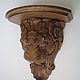 Carved wall console shelf Lev. Shelves. Carved decor. Online shopping on My Livemaster.  Фото №2