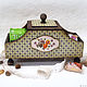 Box for tea and sweets 'Vintage flowers'. Houses. decoupage history. Online shopping on My Livemaster.  Фото №2