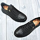 Sneakers made of genuine leather, with imitation weaving, black color!. Training shoes. SHOES&BAGS. Online shopping on My Livemaster.  Фото №2