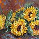Order Oil painting 'Sunflowers'. Fine Art for Joy. Livemaster. . Pictures Фото №3