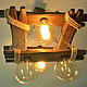 Заказать Люстра из состаренного дерева с лампами Эдисона. WoodsLamp. Ярмарка Мастеров. . Люстры Фото №3