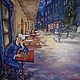 Painting Night Terrace Cafe: Van Gogh date Arles street blue, Pictures, Murmansk,  Фото №1