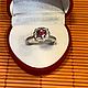 Серебряное кольцо с алым природным турмалином и микро цирконами. Кольца. OLVIKSOL JEWELRY STORE. Интернет-магазин Ярмарка Мастеров.  Фото №2