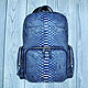Python genuine leather backpack, custom made!. Backpacks. SHOES&BAGS. My Livemaster. Фото №6