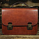 Кожаный портфель №1308. Мужская сумка. artelbags. Интернет-магазин Ярмарка Мастеров.  Фото №2