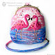 Bag-Flamingo / women's felted purse / bag from a wool / Flamingo. Classic Bag. Woolen Zoo. Online shopping on My Livemaster.  Фото №2