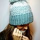 Нежнейшая теплая шапка на зиму. Шапки. LusiyaFadeeva. Интернет-магазин Ярмарка Мастеров.  Фото №2