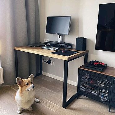 Для дома и интерьера ручной работы. Ярмарка Мастеров - ручная работа Дубовый стол в стиле лофт. Handmade.