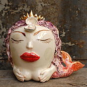 Для дома и интерьера handmade. Livemaster - original item Mermaid. Sculptural vase.. Handmade.