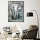 Elephant painting African motifs Interior painting Gift to a man. Pictures. Lana Zaitceva. My Livemaster. Фото №5