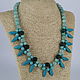 Necklace made of amazonite, agate and howlite stones ' Attraction', Necklace, Velikiy Novgorod,  Фото №1