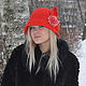 Hat Cloche knit - red. Hats1. Olga Lado. My Livemaster. Фото №4