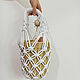 Плетёная сумка-бочонок в авоське. Пляжная сумка. Wicker Decor Boutique. Интернет-магазин Ярмарка Мастеров.  Фото №2
