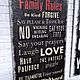 Панно 50х80 из рельефного дерева_Family Rules_Loft W0414. Картины. TREENITY_Студия Ольги Генераловой. Интернет-магазин Ярмарка Мастеров.  Фото №2