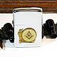 Lighter with the Masonic order'Freemasons' gasoline, Cigar-lighter, Saratov,  Фото №1