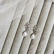 Свадебный салон handmade. Livemaster - original item Earrings for a wedding with pearls. Handmade.