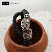 Украшения handmade. Livemaster - original item Melchior bracelet Owl, leather. Handmade.