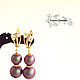 Order Earrings gold plated with Swarovski pearls 'Bordeaux'. 'Solnechnye iskry' (selemnevagalina). Livemaster. . Earrings Фото №3