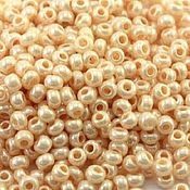 Материалы для творчества handmade. Livemaster - original item 10 grams of 10/0 seed Beads, Czech Preciosa 46112 Premium cream opaque. Handmade.