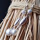 Earrings with pearls, Earrings, Kursk,  Фото №1