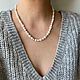 Чокер из жемчуга и серебра. Бусы из жемчуга и серебра. Чокер. 4NADYA Jewelry. Интернет-магазин Ярмарка Мастеров.  Фото №2