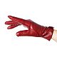Order Size 7. Winter gloves made of genuine burgundy leather with decor. Butichok from N.. Livemaster. . Vintage gloves Фото №3