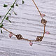 Beautiful necklace 'East' in gold with pink beads, Necklace, Moscow,  Фото №1