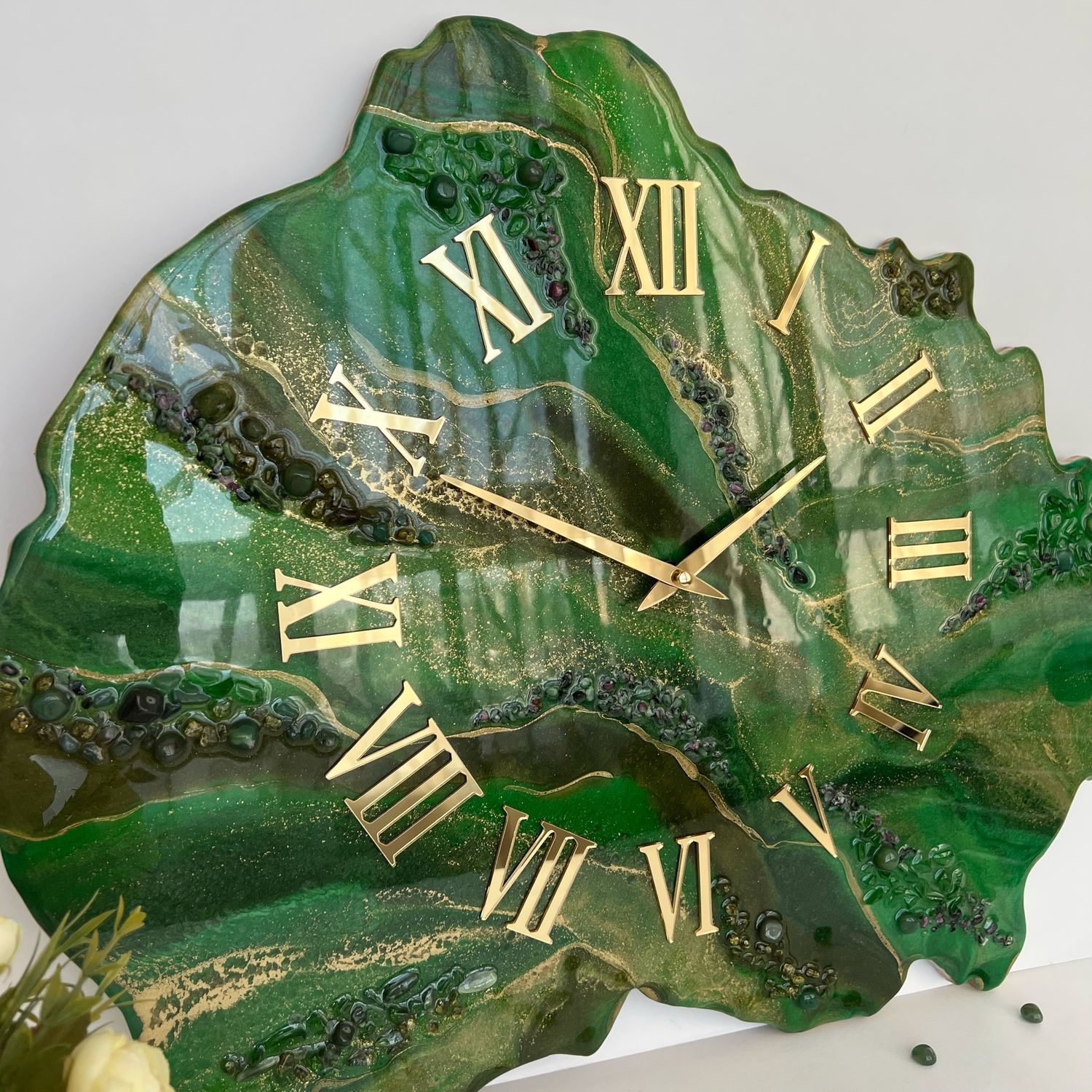 Часы настенные классические 60/50 см эпоксидная смола в интернет ...