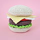 Hamburger knitted. Doll food. OlikCrochet by Olik Ask. Online shopping on My Livemaster.  Фото №2