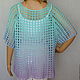 Pullover silk 'lilac and turquoise'. Underwear sets. Alenushkina Tatiana. My Livemaster. Фото №5